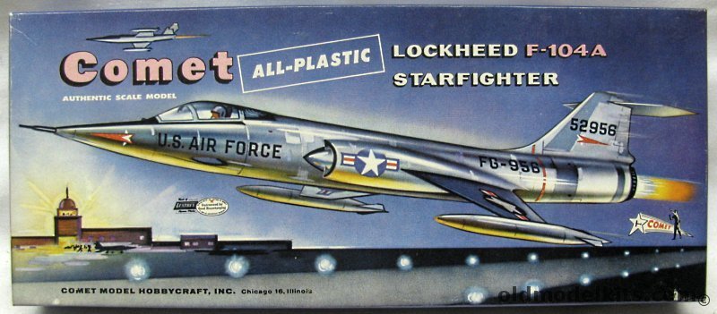 Comet 1/62 Lockheed F-104A Starfighter, PL500-69 plastic model kit